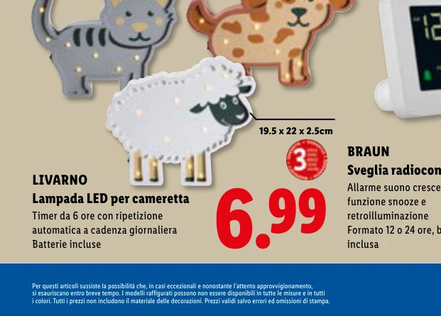 LIVARNO Lampada LED per cameretta