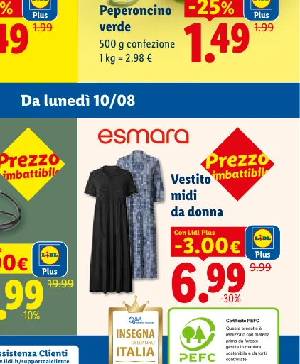 ESMARA Vestito midi da donna