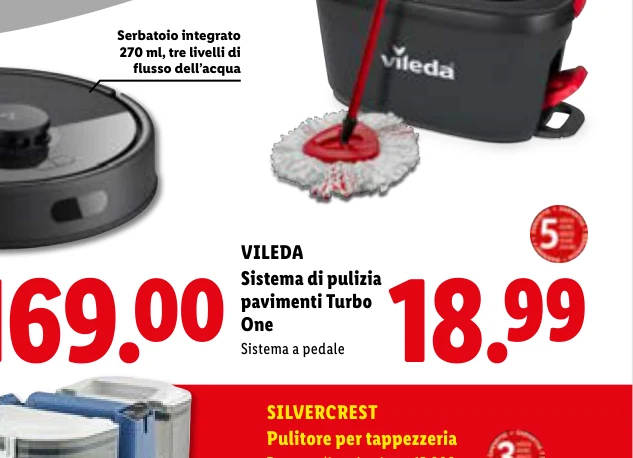 VILEDA Sistema di pulizia pavimenti Turbo One