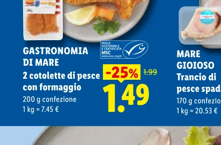 2 cotolette di pesce con formaggio - Gastronomia Di Mare