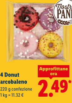 4 Donut arcobaleno