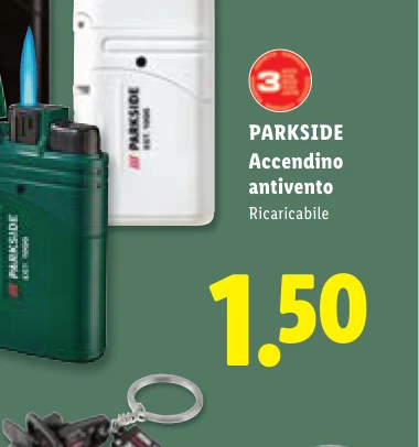Accendino antivento Ricaricabile - Parkside