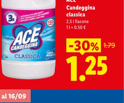 ACE Candeggina classica 2,5 flacone