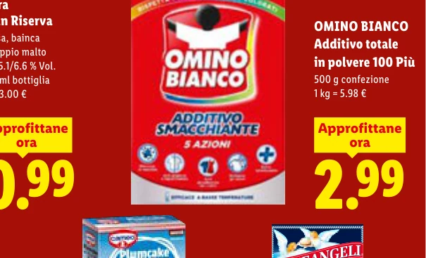 Additivo totale in polvere 100 Più - Omino Bianco