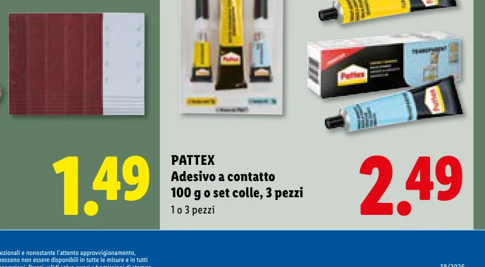 Adesivo a contatto 100 o set colle, 3 pezzi - Pattex