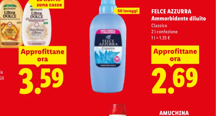 Ammorbidente diluito - Felce Azzurra