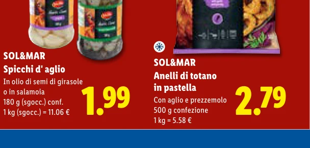 Anelli di totano in pastella - Sol&Mar