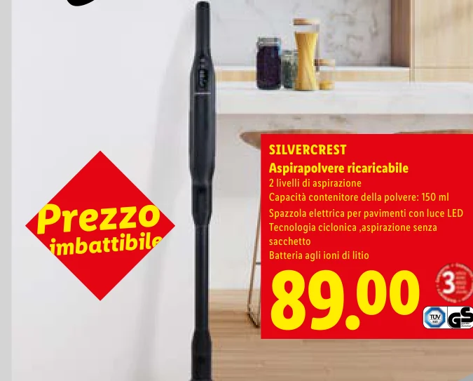 Aspirapolvere ricaricabile - Silvercrest