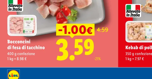 Bocconcini di fesa di tacchino