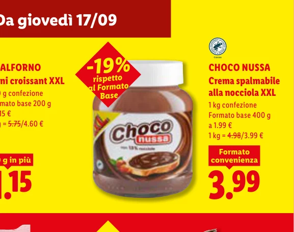 Crema spalmabile alla nocciola XXL - Choco Nussa