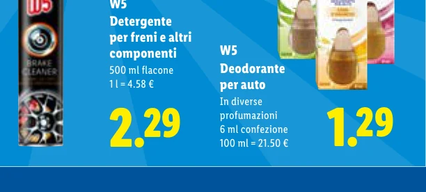 Deodorante per auto - W5