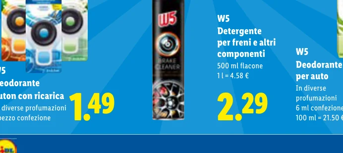 Detergente per freni e altri componenti - W5