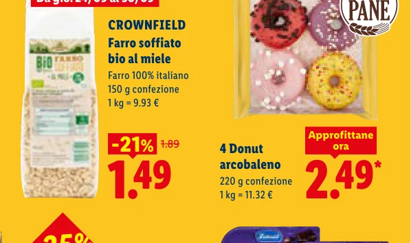 Farro soffiato bio al miele - Crownfield