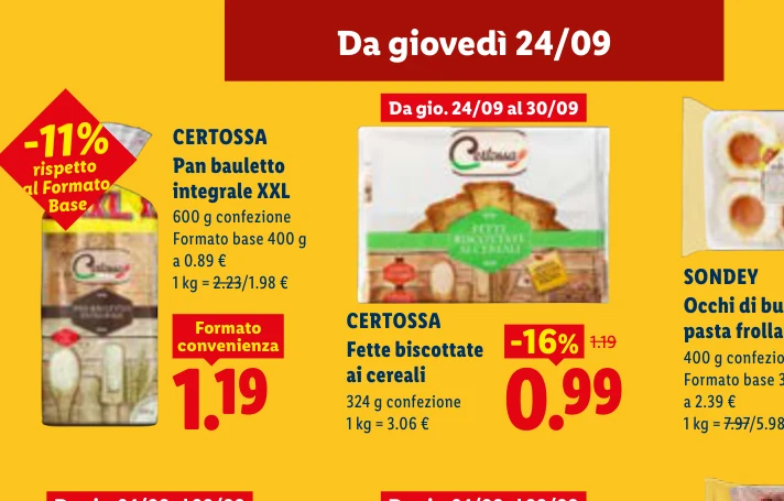 Fette biscottate ai cereali - Certossa
