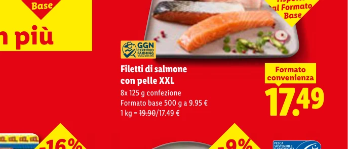 Filetti di salmone con pelle XXL