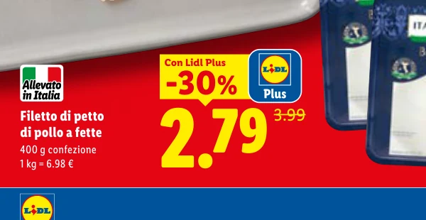 Filetto di petto di pollo a fette