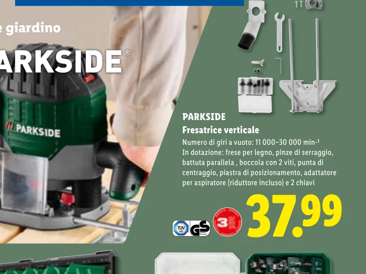Fresatrice verticale - Parkside
