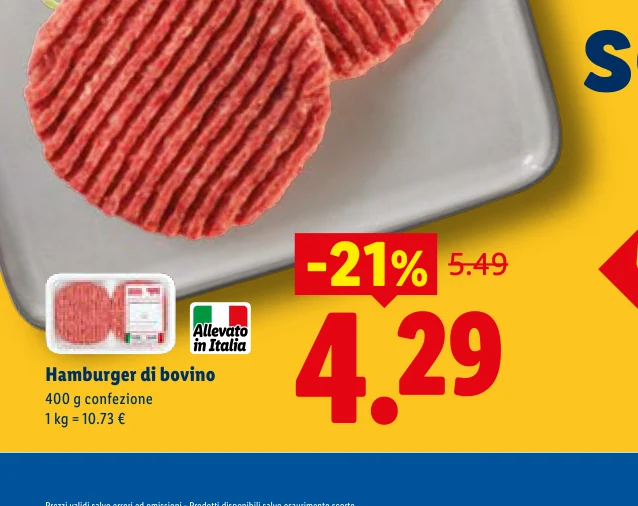 Hamburger di bovino
