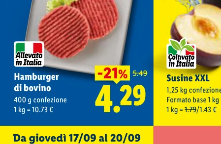 Hamburger di bovino
