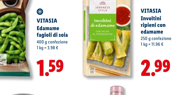 Involtini ripieni con edamame - Vitasia