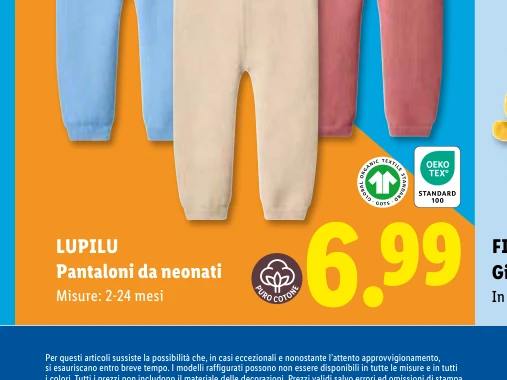 LUPILU Pantaloni da neonati Misure: 2-24 mesi