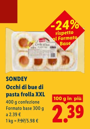 Occhi di bue di pasta frolla XXL - Sondey