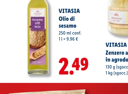 Olio di sesamo - Vitasia