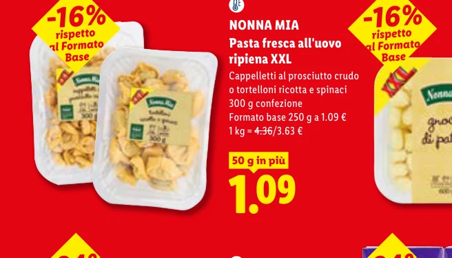 Pasta fresca all'uovo ripiena XXL - Nonna Mia