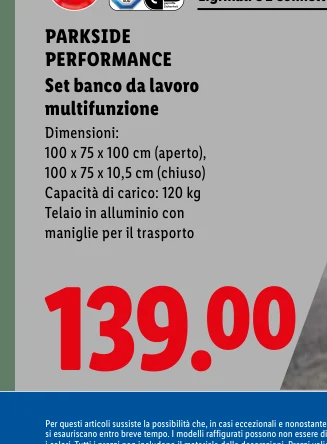 PERFORMANCE Set banco da lavoro multifunzione - Parkside