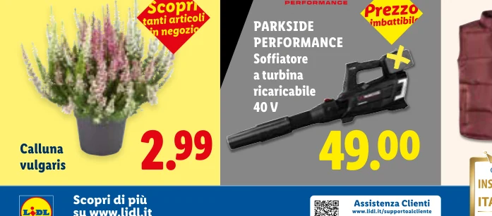 PERFORMANCE Soffiatore a turbina ricaricabile 40 V - Parkside