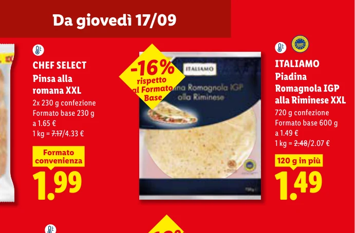 Piadina Romagnola IGP alla Riminese XXL - Italiamo