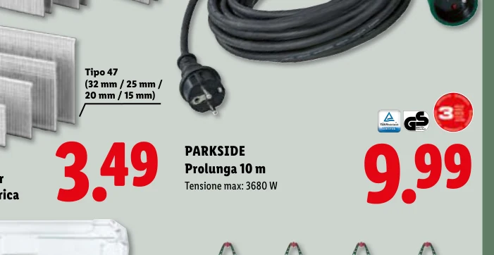 Prolunga 10 m - Parkside