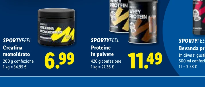Proteine in polvere - Sportyfeel