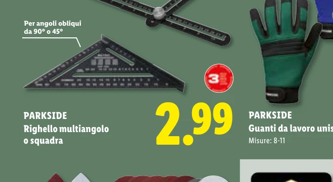 Righello multiangolo o squadra - Parkside