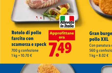 Rotolo di pollo farcito con scamorza e speck