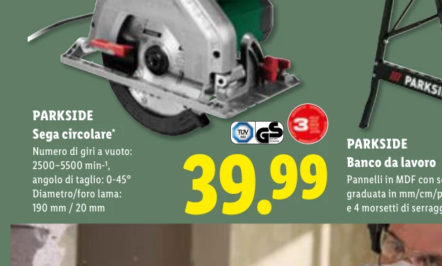 Sega circolare* - Parkside