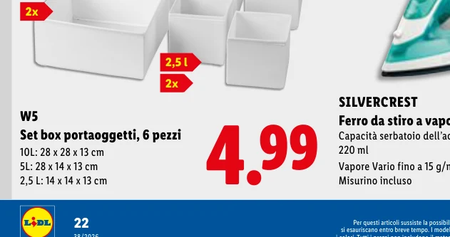 Set box portaoggetti, 6 pezzi - W5