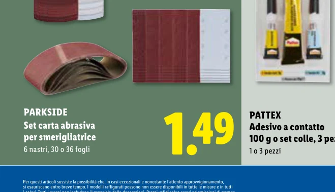 Set carta abrasiva per smerigliatrice - Parkside