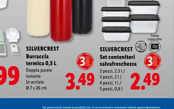 Set contenitori salvafreschezza - Silvercrest