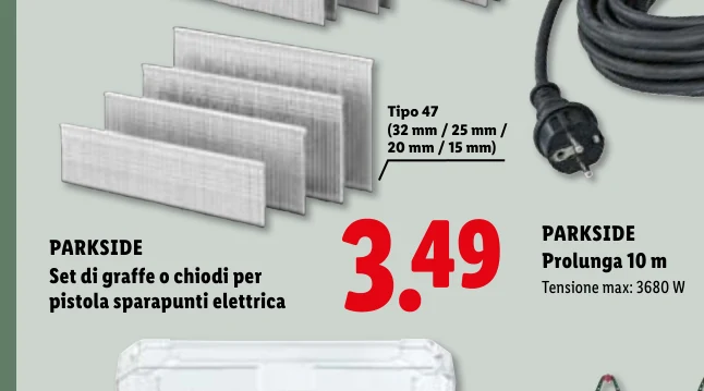 Set di graffe o chiodi per pistola sparapunti elettrica - Parkside