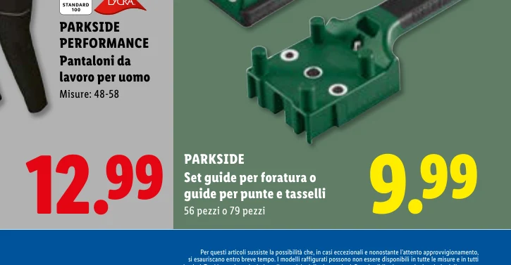 Set guide per foratura o guide per punte e tasselli - Parkside