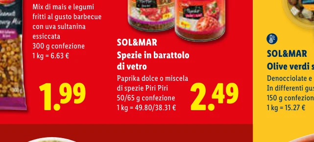Spezie in barattolo di vetro - Sol&Mar