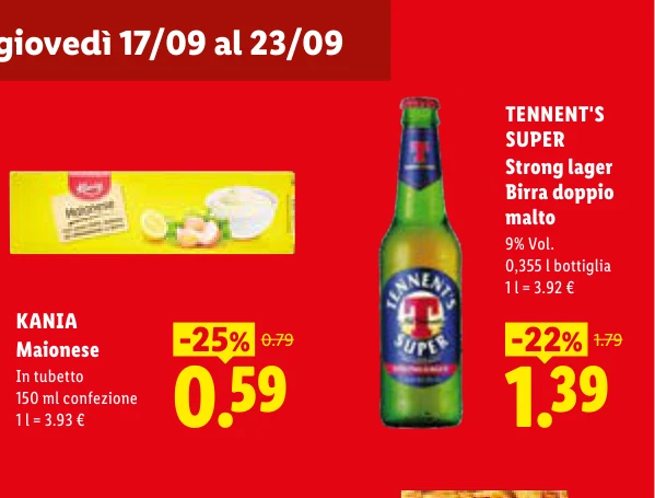 Strong lager Birra doppio malto - Tennent'S Super