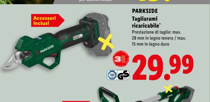 Tagliarami ricaricabile* - Parkside