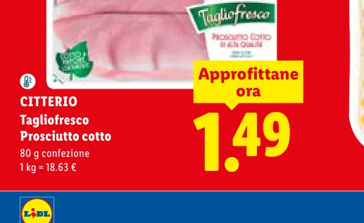 Tagliofresco Prosciutto cotto - Citterio