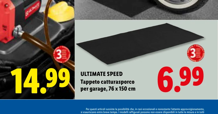 Tappeto catturasporco per garage, 76 x 150 cm - Ultimate Speed
