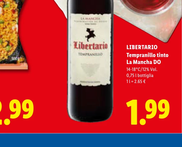 Tempranillo tinto La Mancha DO - Libertario