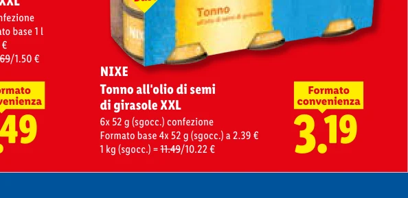 Tonno all'olio di semi di girasole XXL - Nixe