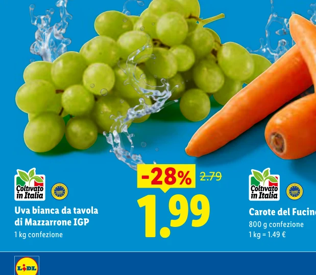 Uva bianca da tavola di Mazzarrone IGP