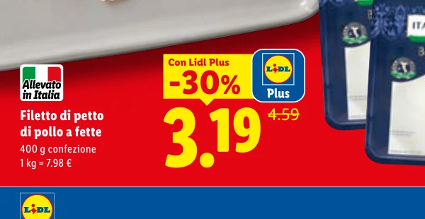 Filetto di petto di pollo a fette